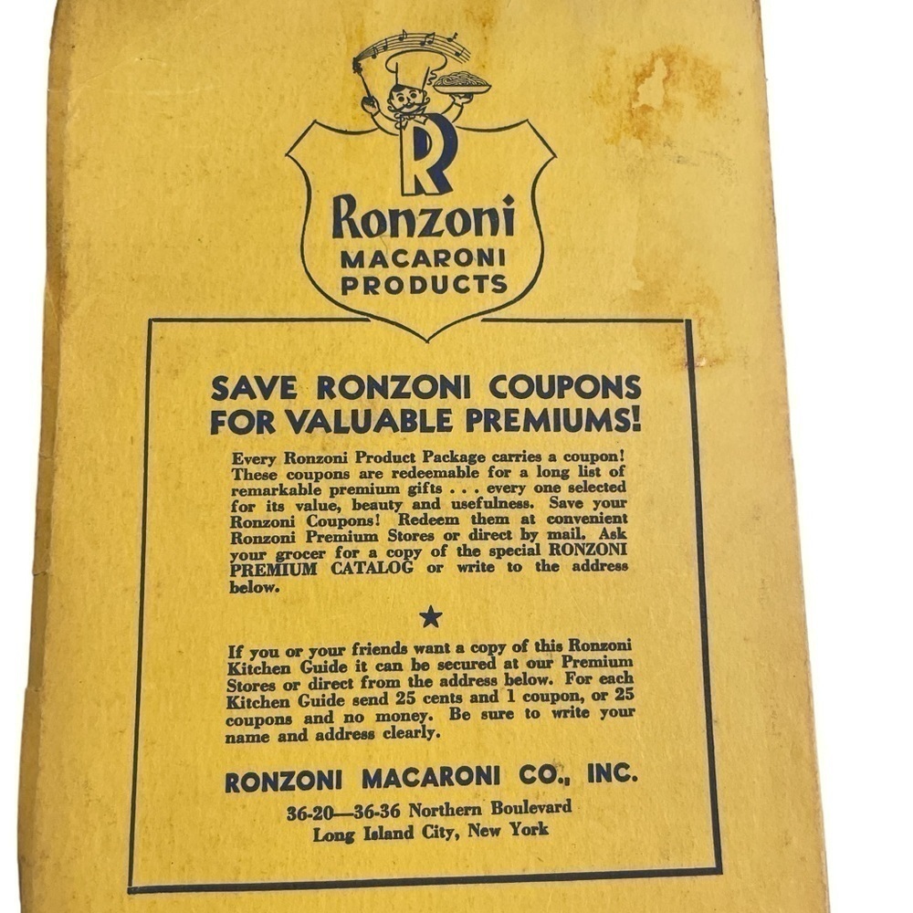 Vintage 1940 Ronzoni Kitchen Guide - Picture 3 of 4